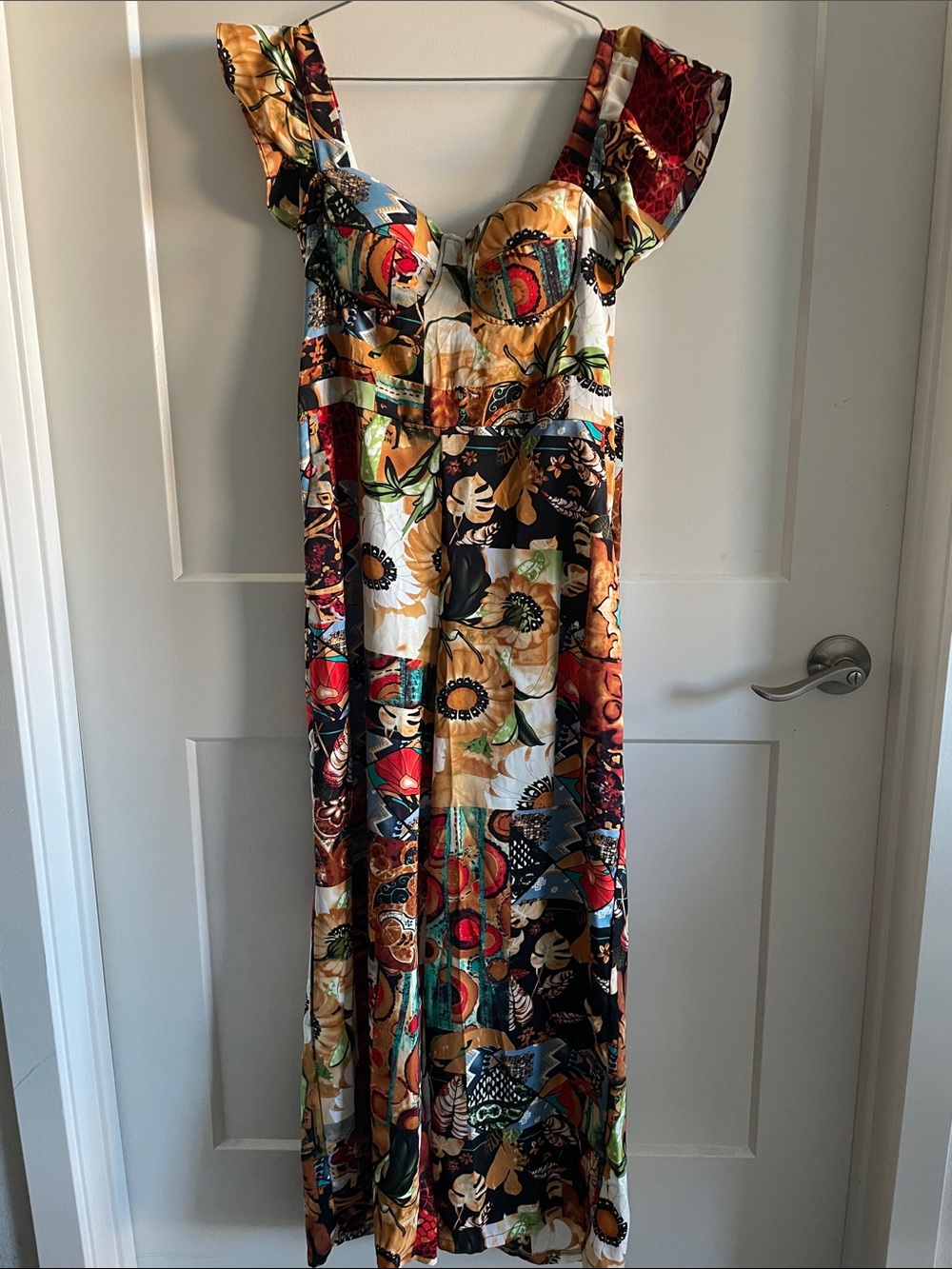FASHION Multicolor Floral Patchwork Jumpsuit